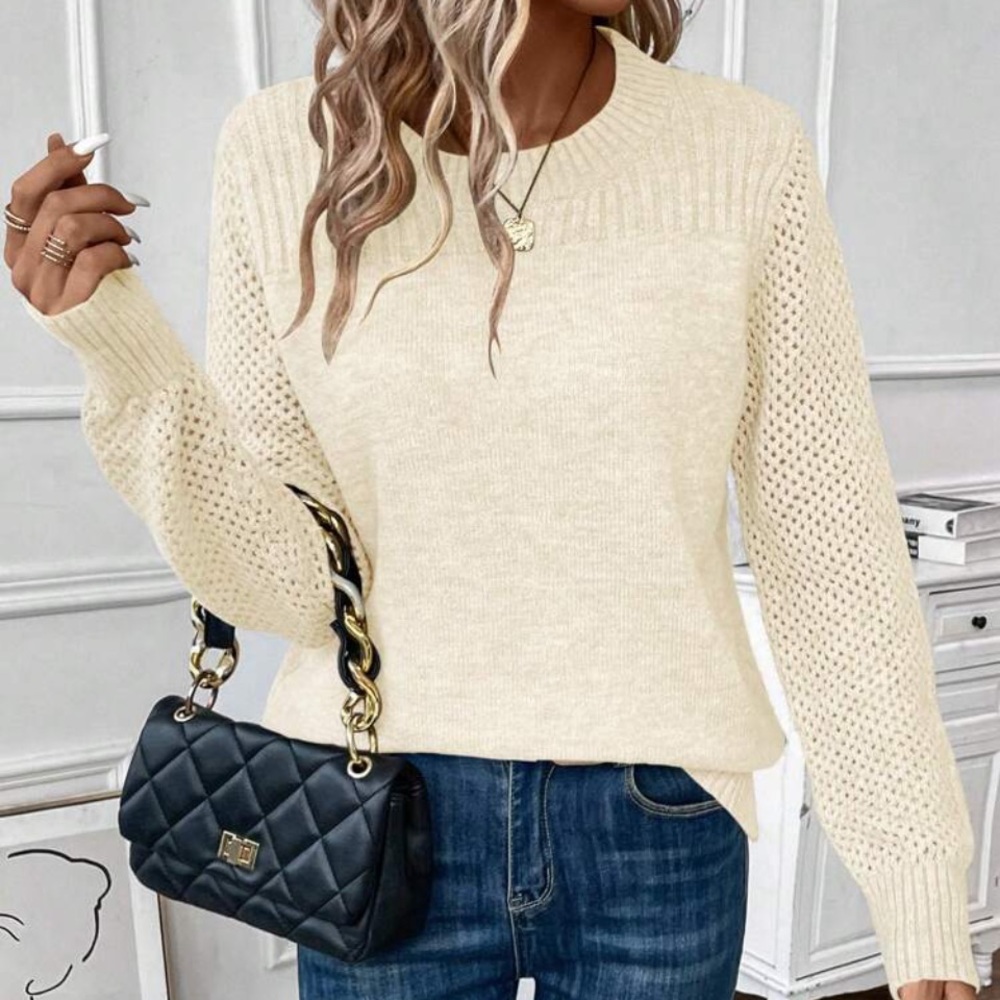 New cream color knit sweater - Picture 2 of 6